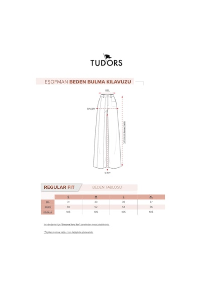 Tudors Kadın Relax Fit Rahat Kesim Modal Kumaş Yüksel Bel Geniş Paça Gri Pantolon-39593 Gri