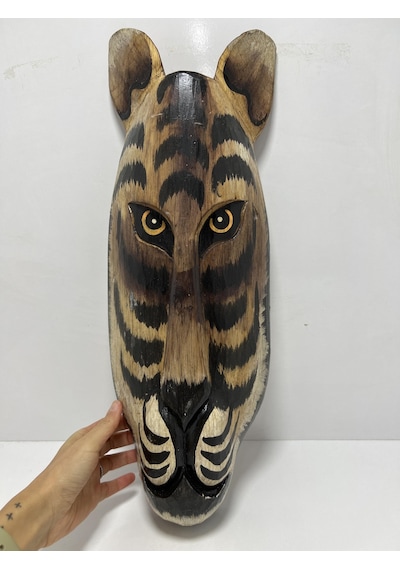 Ahşap Kaplan Maske 50 Cm