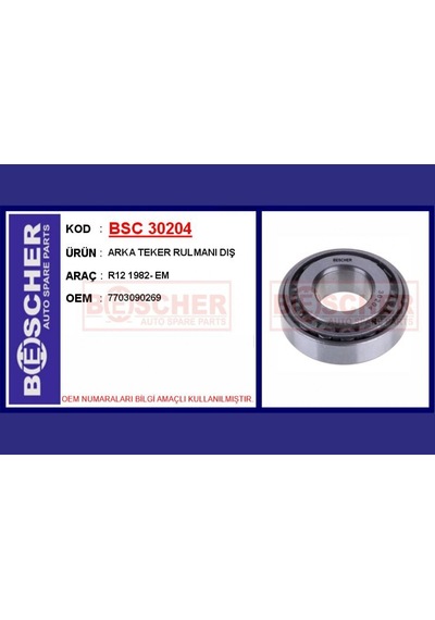 Arka - 721 - Teker Rulmanı Dış R12 - Dpmıx-hb - 1982- Em