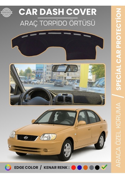 Hyundai Accent Admire-milenium 2000-2005 Torpido Örtüsü Kaymaz Tam Uyum Çatlamayı Önler - 987 Stiloto