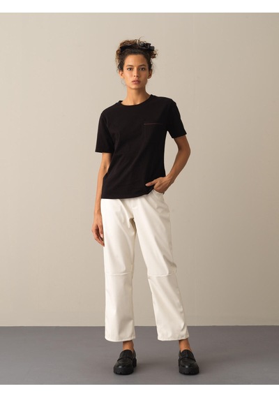 Xint Siyah Regular Fit Bisiklet Yaka Pamuk Tişört 602277