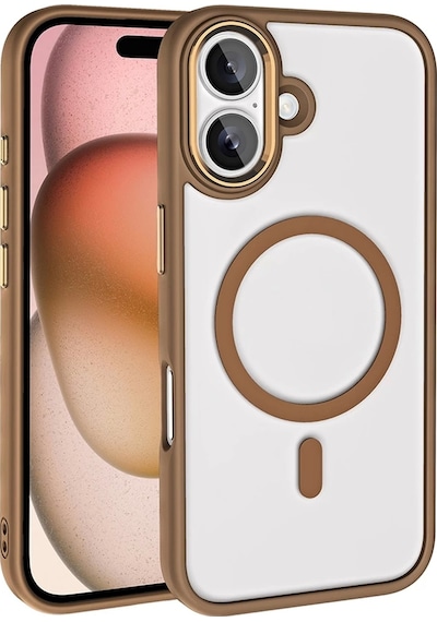 Apple Uyumlu iPhone 16 Plus Kılıf Wireless Şarj Özellikli Zore Krom M-safe Silikon Kapak