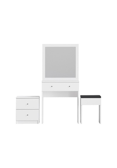 Decormet Nice Makyaj Masası Beyaz Beyaz