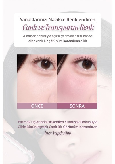 Katmanlanabilir Yumuşak Dokulu Kadife Bitişli Allık Clıo Essential Blush Tap M106 Muted Berry