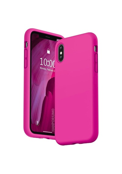 Apple iPhone Xs Max Uyumlu Silikon Kılıf Pastel Renk Tonu Kamera Korumalı Esnek Kapak Fuşya