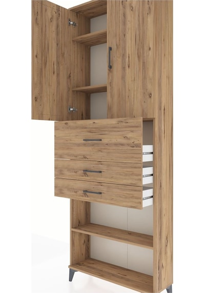 Arges Dolap 4 Raflı 3 Çekmeceli 2 Kapaklı 88x30x243 Çam-çam Aytası Arges Dolap 4 Raflı 3 Çekmeceli 2 Kapaklı 88x30x243 Çam-çam Aytası