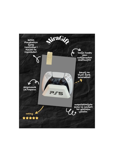 Playstation Uyumlu Ps5 Ps4 Joystick Standı Masaüstü Kol Tutucu