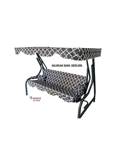 3 Kişilik Salıncak Minderi Süngerli Kılıfı Karaçatı Bahçe Minderi (552012638)