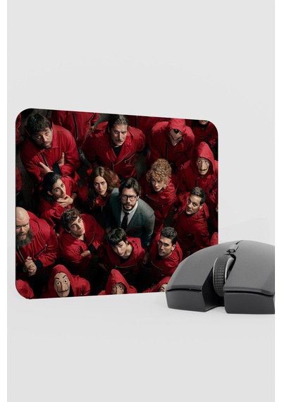 La Casa De Papel V1 22x18 Gaming Kauçuk Kaymaz Taban Mouse Pad Fare Altlığı