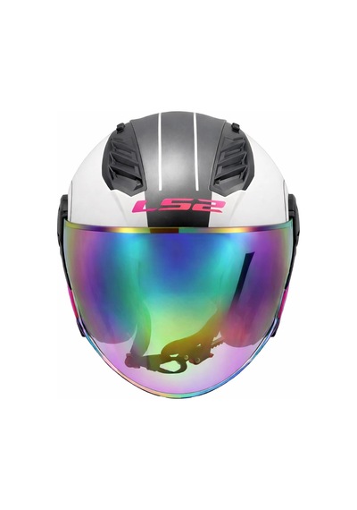 Ls2 Aırflow 2 Cover Beyaz-pembe Kask Gökkuşağı Vizör Çok Renkli