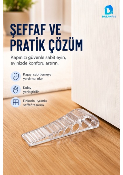 Şeffaf Kapı Altı Stoperi Kama Tipi Kapı Sabitleyici