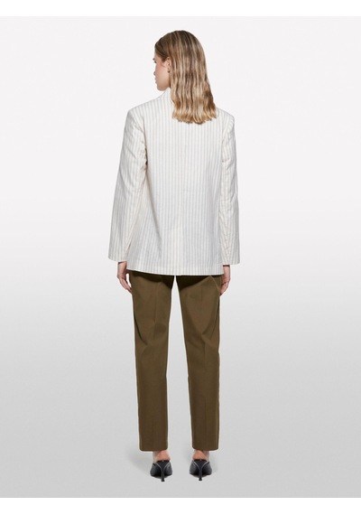 Sisley Keten Karışımlı Düğmeli Cepli Blazer Ceket Kadın Siyah Ceket - 325p25ıclw030 Beyaz Mix Sisley Keten Karışımlı Düğmeli Cepli Blazer Ceket Kadın Siyah Ceket - 325p25ıclw030 Beyaz Mix