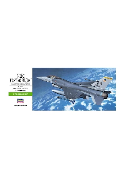 Hasegawa B2 232 1/72 Ölçek, F-16c Fighting Falcon, Savaş Uçağı Plastik Model Kiti-48751