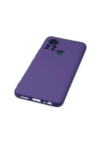 İnfinix Hot 11s Kılıf Nano İçi Kadife Silikon - Mor -