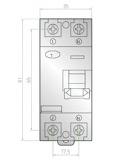 2x40a 300ma Kaçak Akım Rölesi 2 Kutuplu 40 Amper