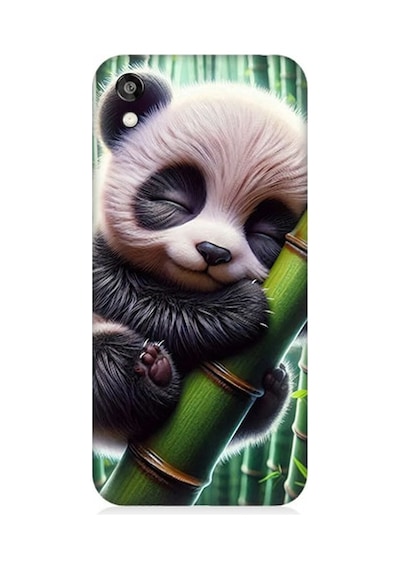 Huawei Honor 8s Uyumlu Bambu Tutan Panda Desenli Silikon Kılıf Çok Renkli