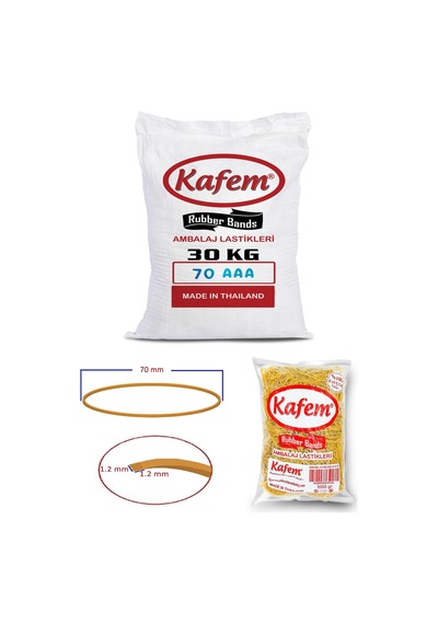 Kafem Ambalaj Lastiği 70 Mm 30 Paket X 1000 Gram Koli