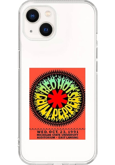Apple Uyumlu iPhone 13 Mini Şeffaf Kılıf Red Hot Chili Peppers Tasarımlı
