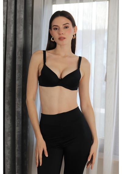 Akbeniz Kadın Destekli Balenli Sütyen 2010 Siyah