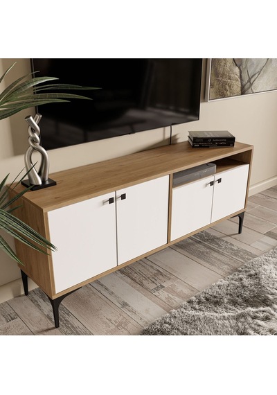 1548 Artemıs 139 Cm Tv Ünitesi Sepet-beyaz