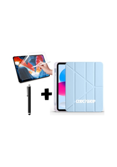 Apple İpad Pro 12.9 4.nesil Uyumlu Tablet Kılıfı Kalemlikli Silikon Ekran Koruyucu Kalem Arka Kapak