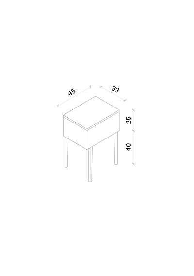 Enwood Canopus Mdf Kum Taşı Rengi Ahşap Ayaklı Tek Kapaklı Komodi