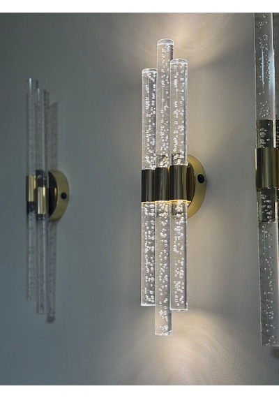 Bhbackhome Bubbletrio Şık Ve Zarif Modern Led Duvar Aplik 51 Cm Gold Elektrikli Gold Elektrikli