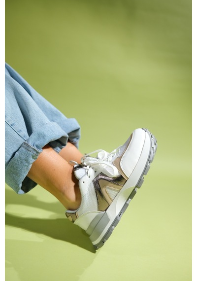 Luvishoes Luvi Shoes Calm Beyaz Platin Kadın Spor Ayakkabı Beyaz - Platin