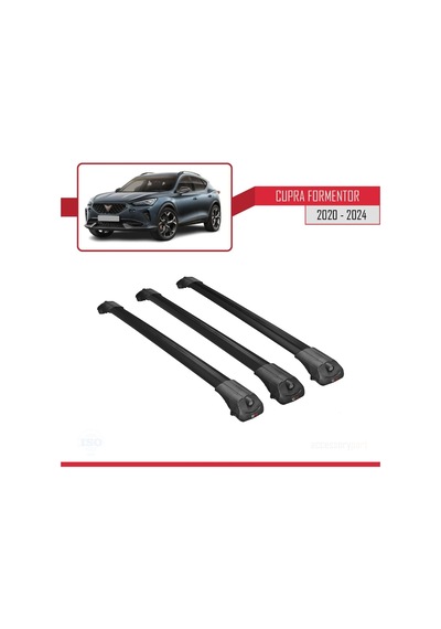 Cupra Formentor 2020 Ve Sonrası İle Uyumlu Ace-1 Ara Atkı Tavan Barı Siyah 3 Adet Bar