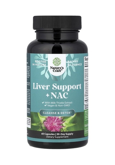 Nature's Craft, Liver Support + Na-c With Milk Thistle Extract, 60 Capsules