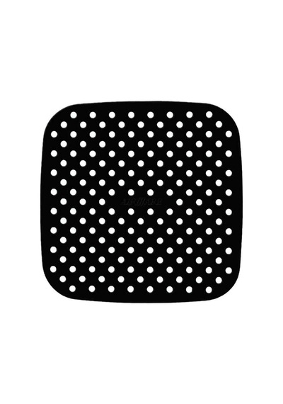 Buffer Renkli Isıya Dayanıklı Yıkanılabilir Silikon Fırın Ve Airfryer Kare Model Pişirme Matı 21,5 Cm Kırm