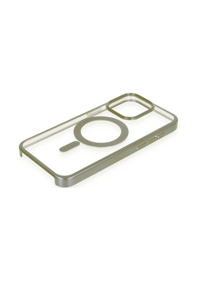 Apple iPhone Uyumlu  15 Pro Uyumlu Kılıf Erozi Magsafe Kapak - Gri