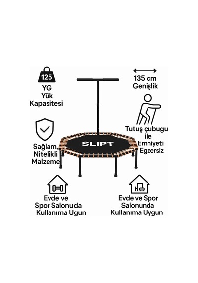 135 Cm '' 54 Inç Tutunmalı Step Trambolin Cks-65 Standart