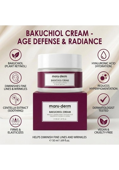 Maruderm Bakuchiol Anti Aging Yüz Kremi Retinol Alternatifi Nemlendirici Krem, İnce Çizgi & Kırışıklık Gör