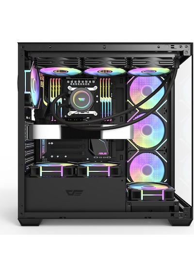 Aıgo Darkflash Ds900 750w 80+ Usb3.0 4x12cm Fan Temperlı Cam Sıyah Atx Oyuncu Kasası