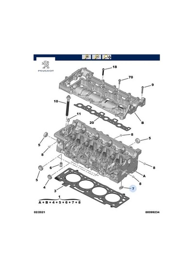 Silindir Kapak Alt Klape 308-3008-508-5008-boxer Iii-expert Iv Dw10/dw12