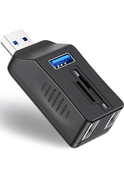 Alfais 6080 Usb 3.0 Hub 5 Port Çoklayıcı Sd Tf Micro Sd Mmc Kart Okuyucu Splitter Çevirici