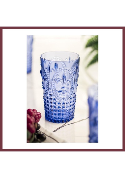 Storeşahin Akrilik Mavi Tekli Uzun Bardak & Su Meşrubat Bardağı 750 Ml Büyük Boy & Cam Değildir Shn0720