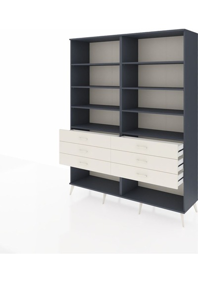 Hyperion Gardrop 8 Raflı 6 Çekmeceli 176x44x221 Antrasit-antrasit/aytaşı Antrasit/aytaşı Hyperion Gardrop 8 Raflı 6 Çekmeceli 176x44x221 Antrasit-antrasit/aytaşı Antrasit/aytaşı