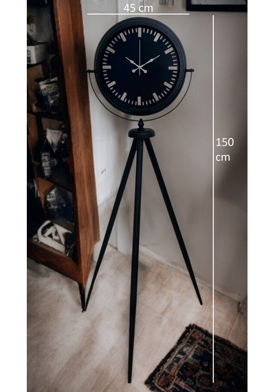 Büro Ev Ofis Hediyesi İçin Prestij Siyah Tripod Ayaklı Saat Diğer