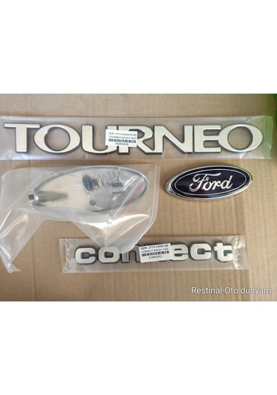 Tourneo Connect 2007-2013 4 Lü Arma Seti Yaylı Ön Logo Arka Arma Bagaj Yazısı Uyumlu
