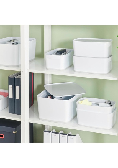 Leitz Mybox Kulplu Geniş Düzenleme Aparatı, Plastik, Beyaz, 53220001 Genel