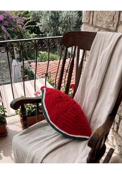 Watermelon Cuhion Yastık Kırlent Kırmızı - Yeşil
