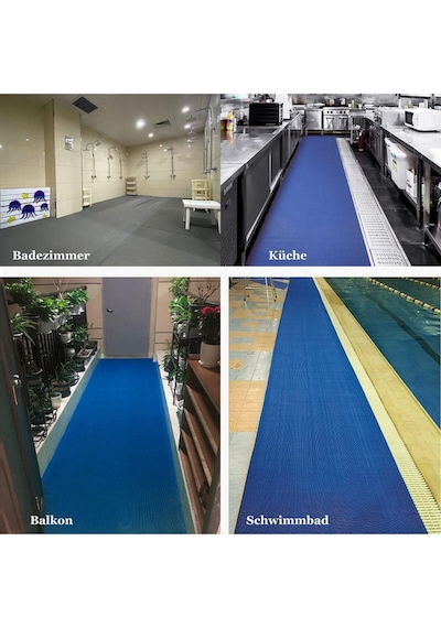Banyo Duş Havuz Zincir Mat Paspas Kaydırmaz Pvc Paspas / Mavi / Ebat: 90 Cm. Mavi