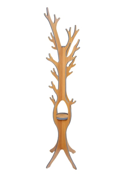 Ahşap Ayaklı Portatif Askılık, Elbise Askılığı, Anahtarlık, Portmanto Askılık Teak Teak