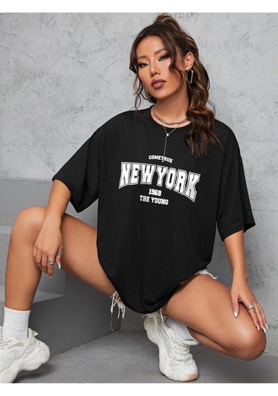 Noıssey Urban Pop Graphic Kadın Tişört Koleksiyonukod 5114 Siyah
