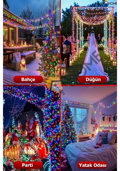 80 Led 10 Metre Pilli Renkli Işık Zinciri Dekoratif Peri Led, Oda Yatak Odası Salon Masa