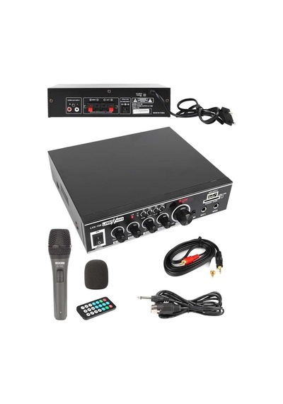 Tr Lastvoice Lvx-150mic Mikrofonlu Stereo Anfi Amfi 2x75 Watt Bluetooth Usb-sd 220v/12v