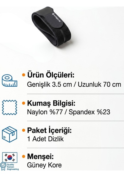 Nöro Dinamik Patella Tendon Bandı Dizlik Ayarlanabilir Bandaj Koruyucu Ateli 4 Yönlü Esneme Koş Spor Aleti