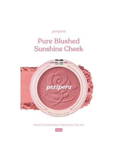 Perıpera Pure Blushed Sunshine Cheek 28 Romantic Rose